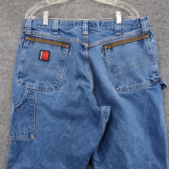 Wrangler Men's Riggs Workwear Carpenter Jeans Blue Size 38x32 Hammer Loop Cotton - Picture 4 of 15